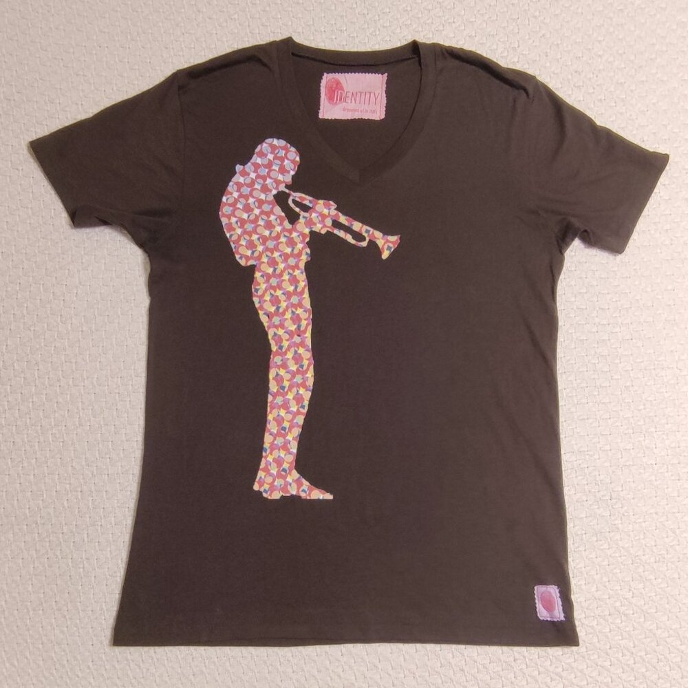 UNIQUE IDENTITY dreamed of in italy shirt womens M PIMA Cotton stitched